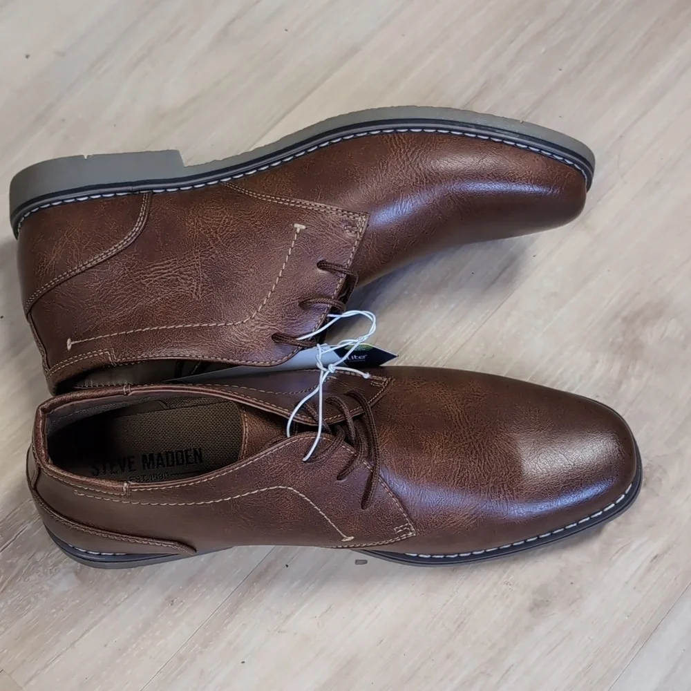 STEVE MADDEN Men's Short Chukka P-Symin Boots In Cognac
